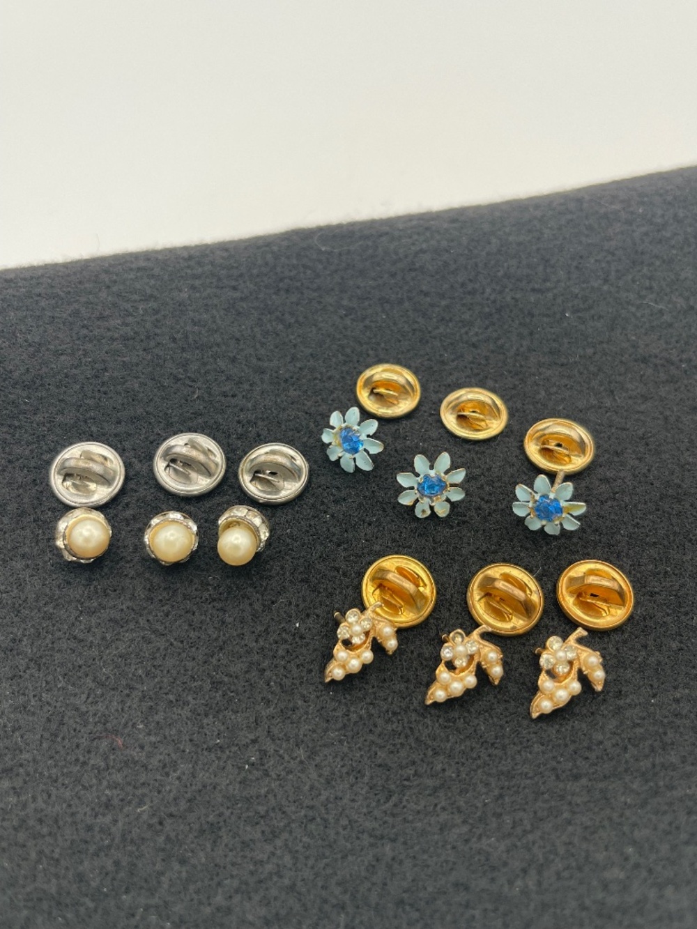 Vintage  Scatter Lapel Pins 3 Sets  9 Pins Total